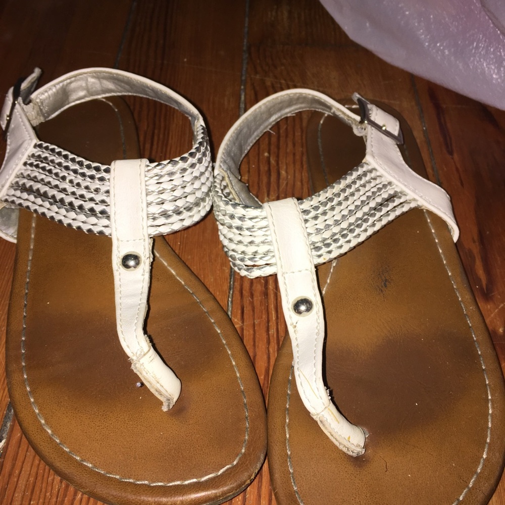 White sandals